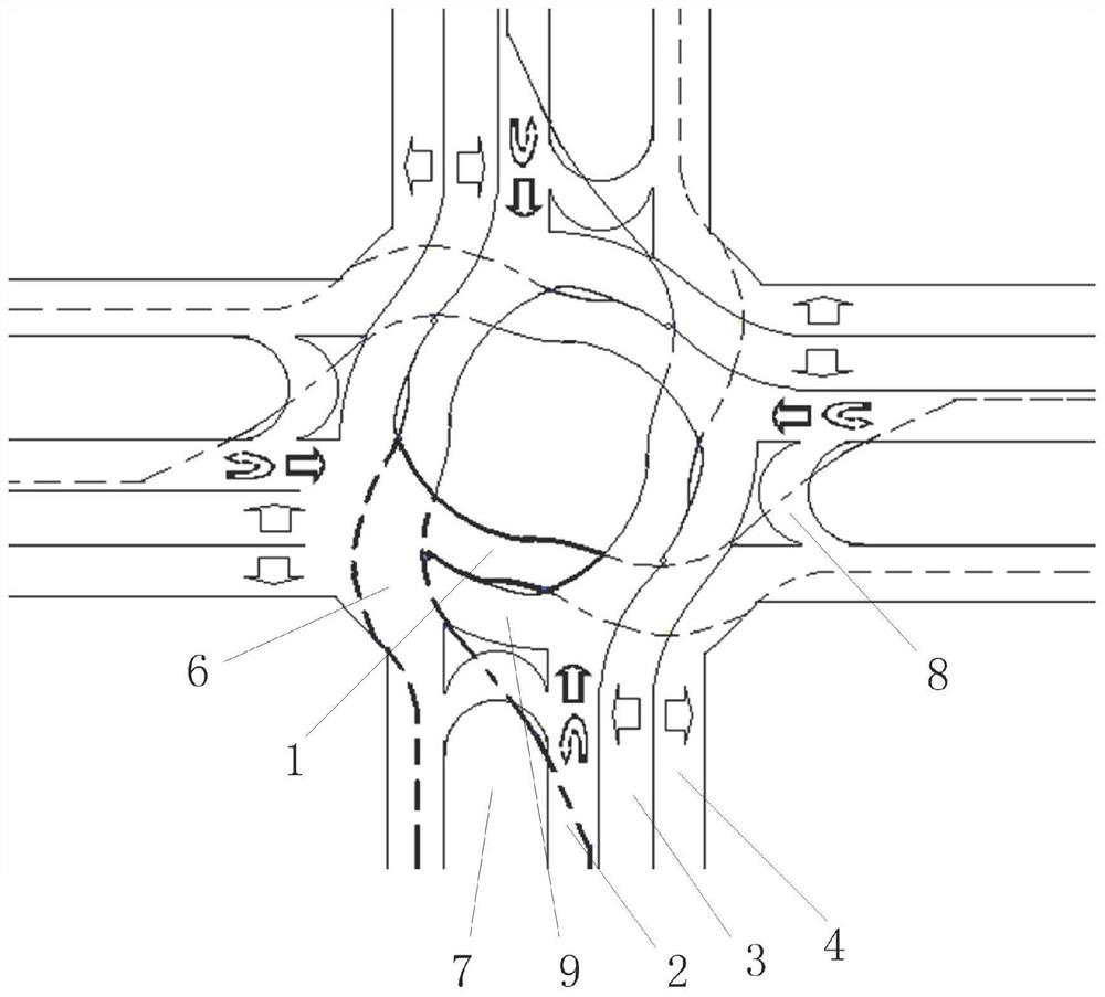 Overpass at urban road intersection