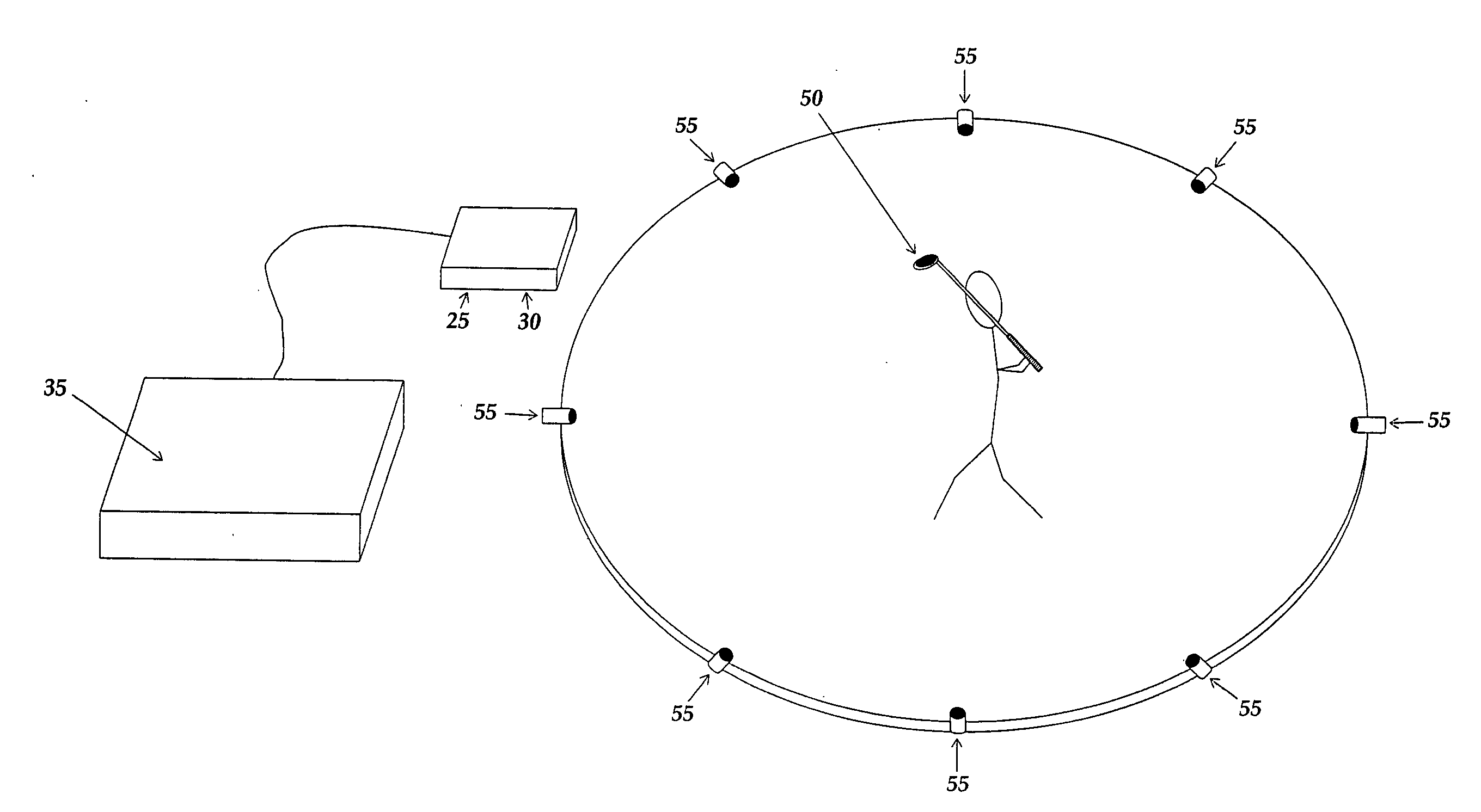 Frequency matched relative position tracking system