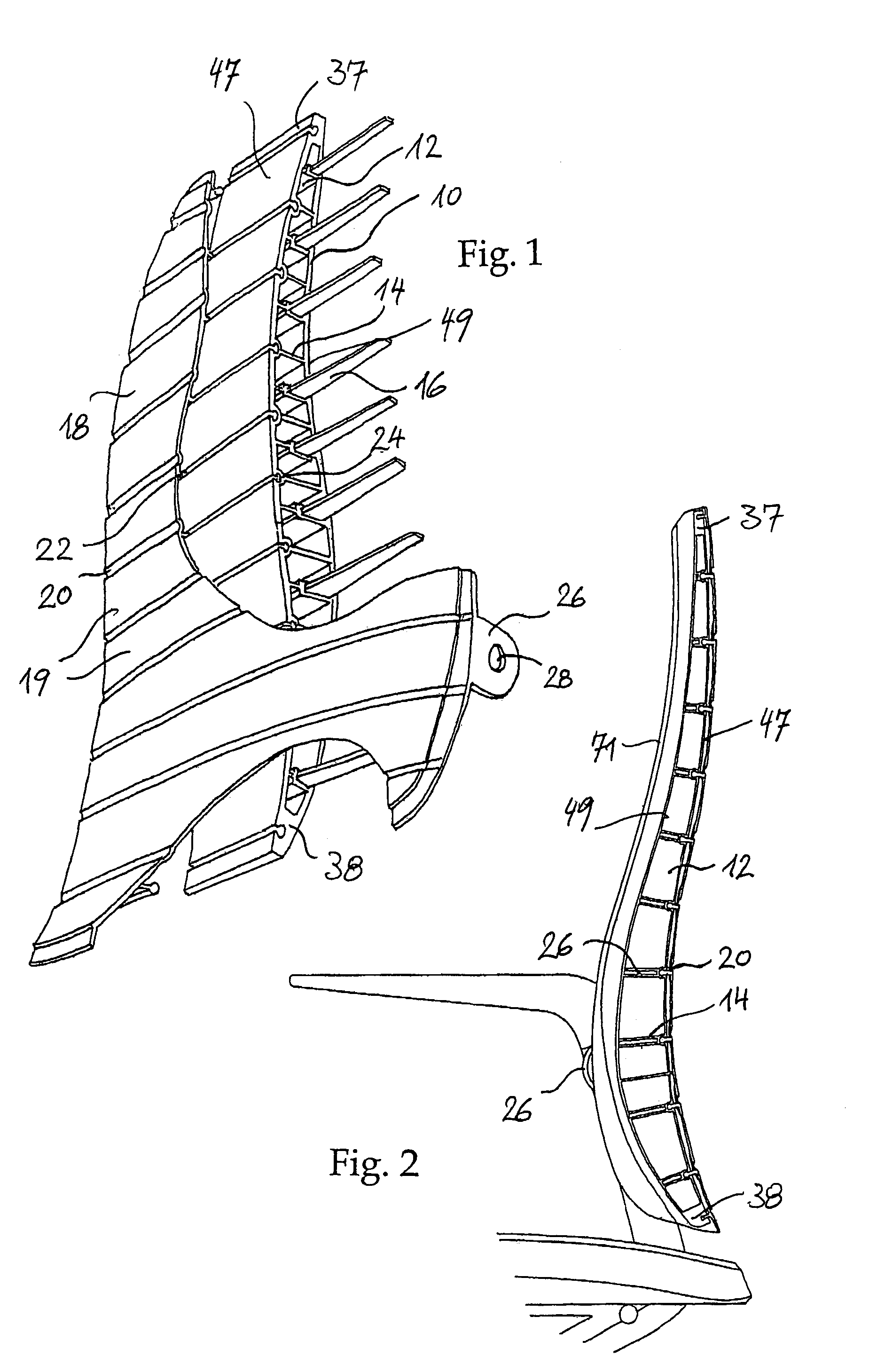 Backrest for seats and chairs having pressure and tensile elements