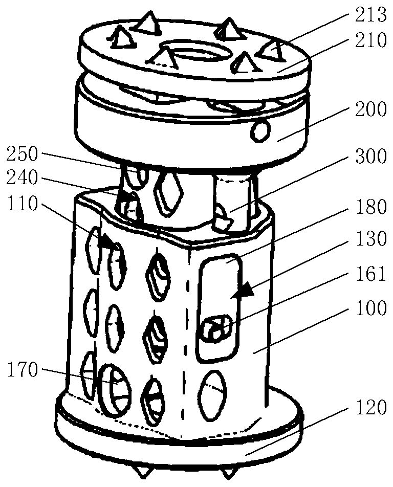 Artificial vertebral body with adjustable height