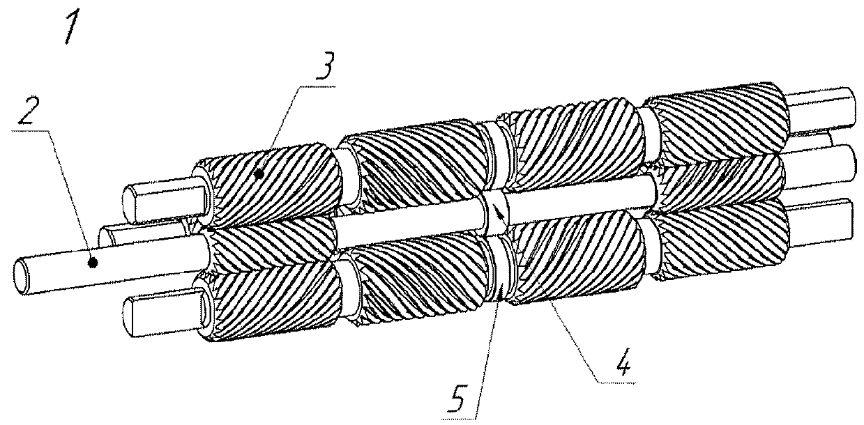 Transmission gear, roller reducer comprising the transmission gear, and method of assembly thereof