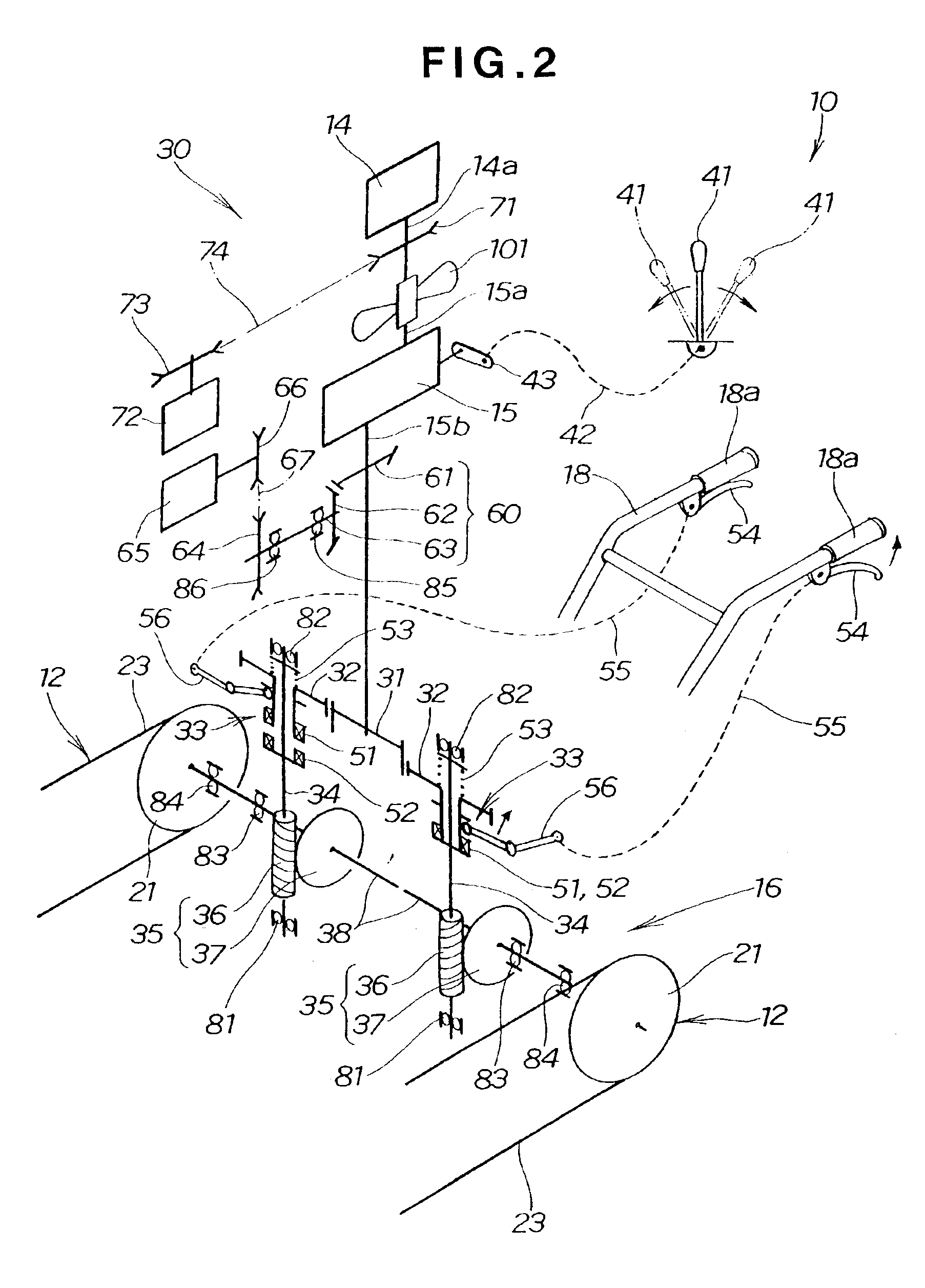 Self-propelled operating machine