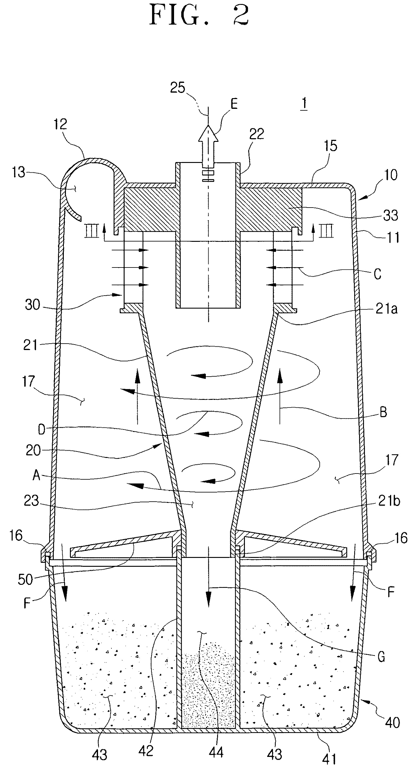 Cyclone dust collecting apparatus for vacuum cleaner