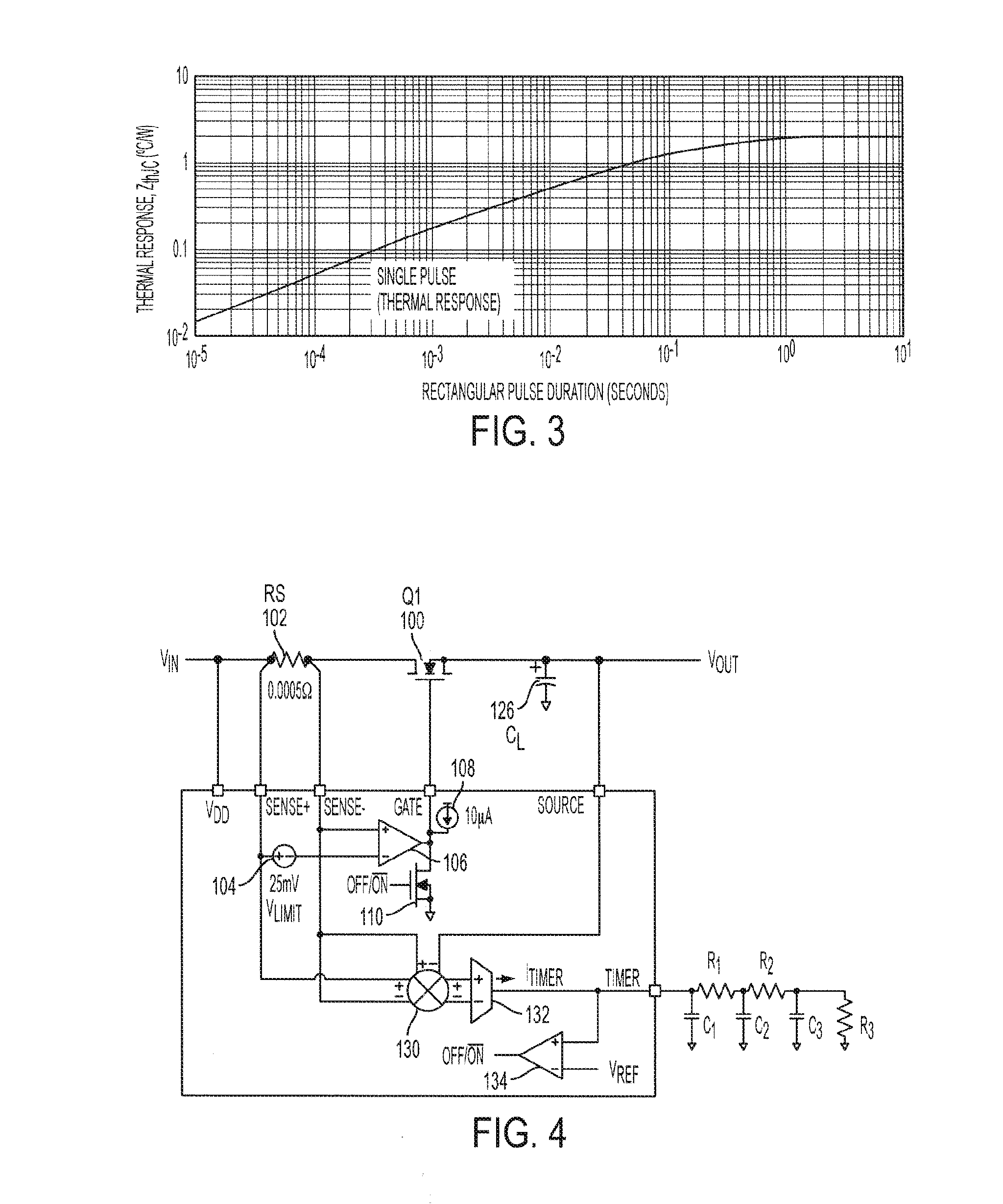 Mosfet protection using resistor-capacitor thermal network