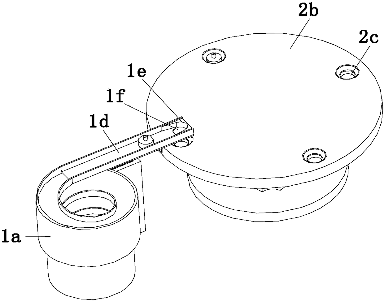 Working method of assembling device for medical one-off oxygen humidification bottle