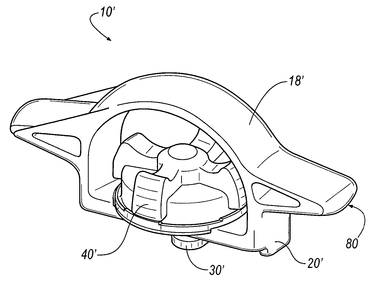 Securement mechanism including top loading tie down cleat assembly and locking member