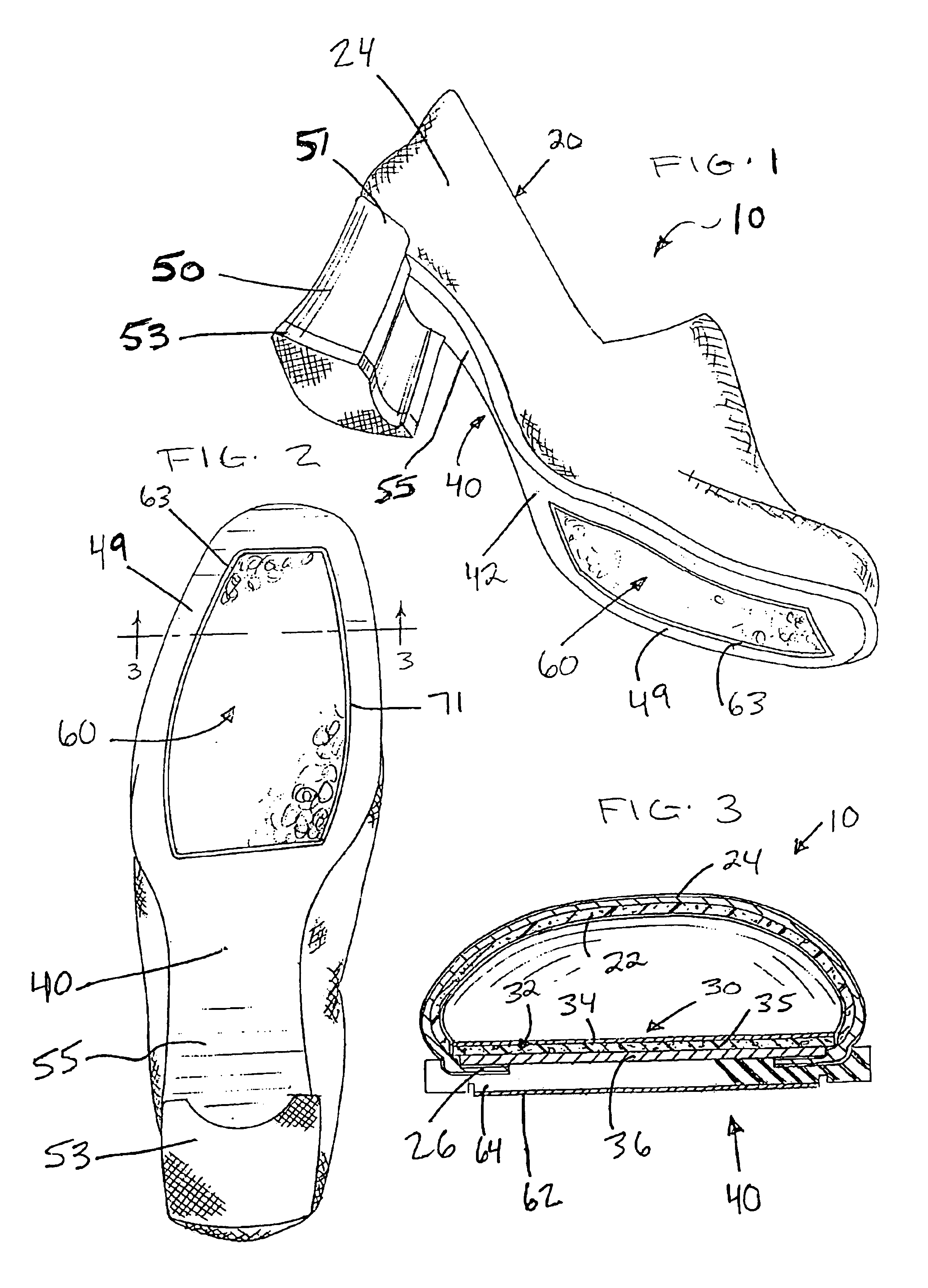 Shoe having a fabric outsole and manufacturing process thereof