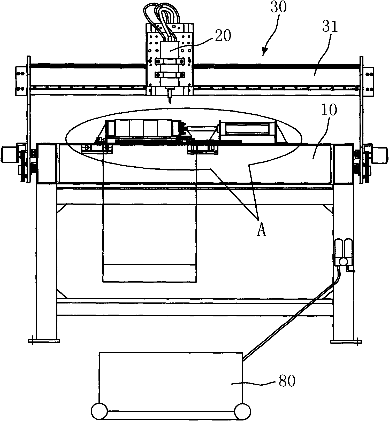 Workpiece clamping device for engraving machine