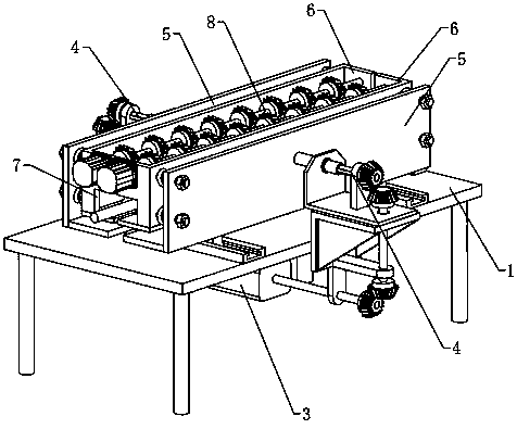 Transfer device for automobile flexible shaft machining