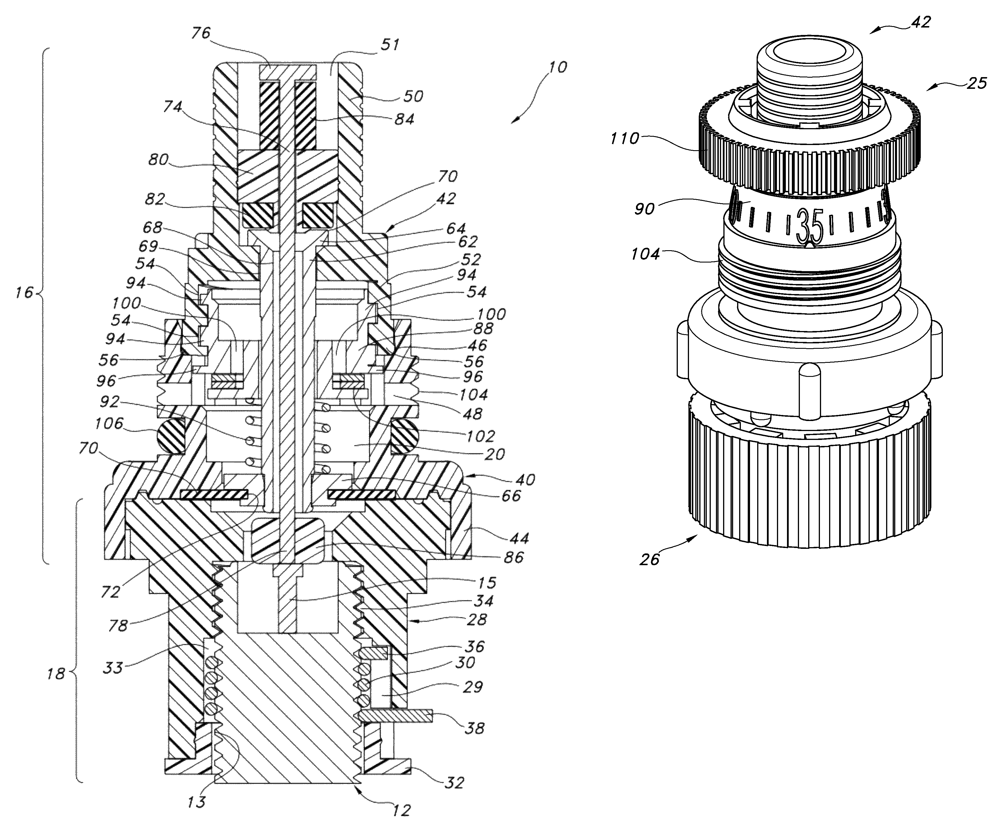 Stem-mounted tire inflation pressure regulator