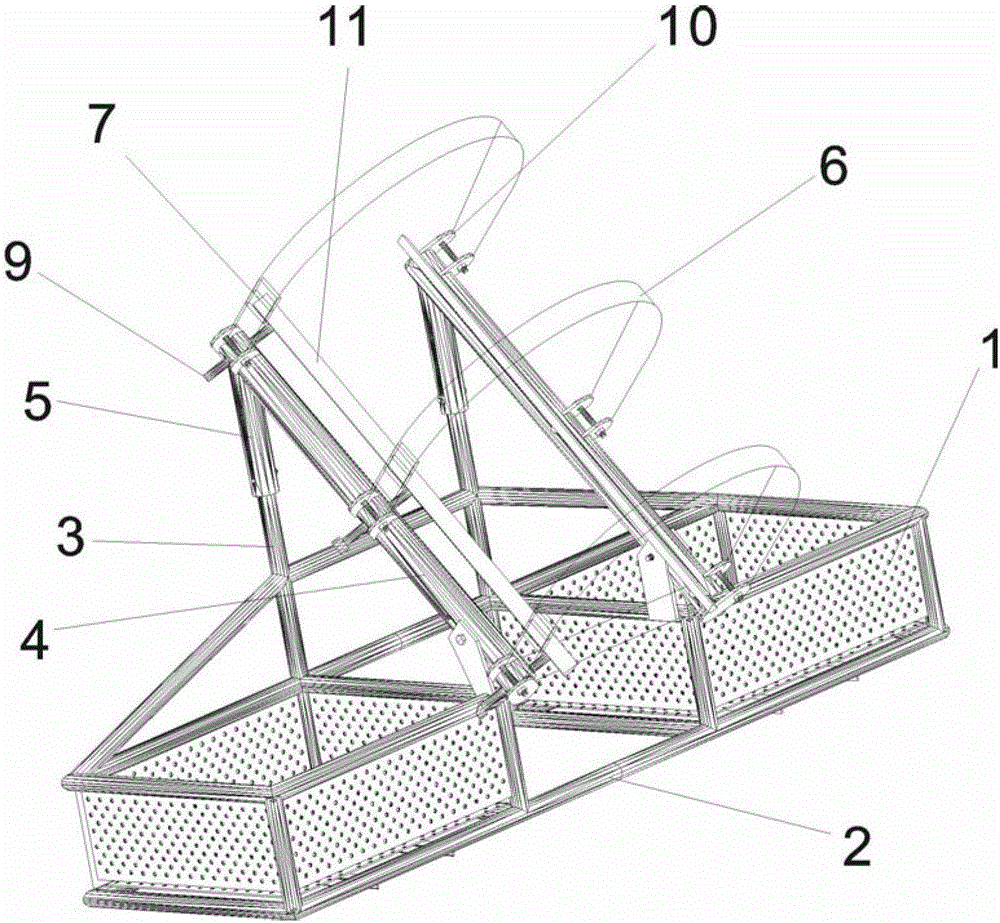 An adjustable inclined tube type hanging basket