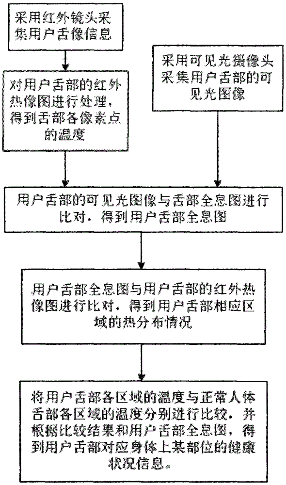 Tongue picture analysis method based on infrared medical image and visible light imaging