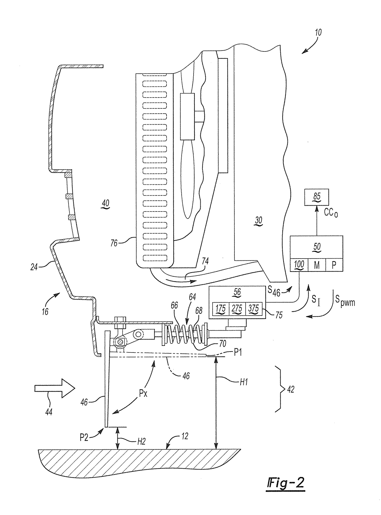 Onboard diagnostics of an active air dam assembly