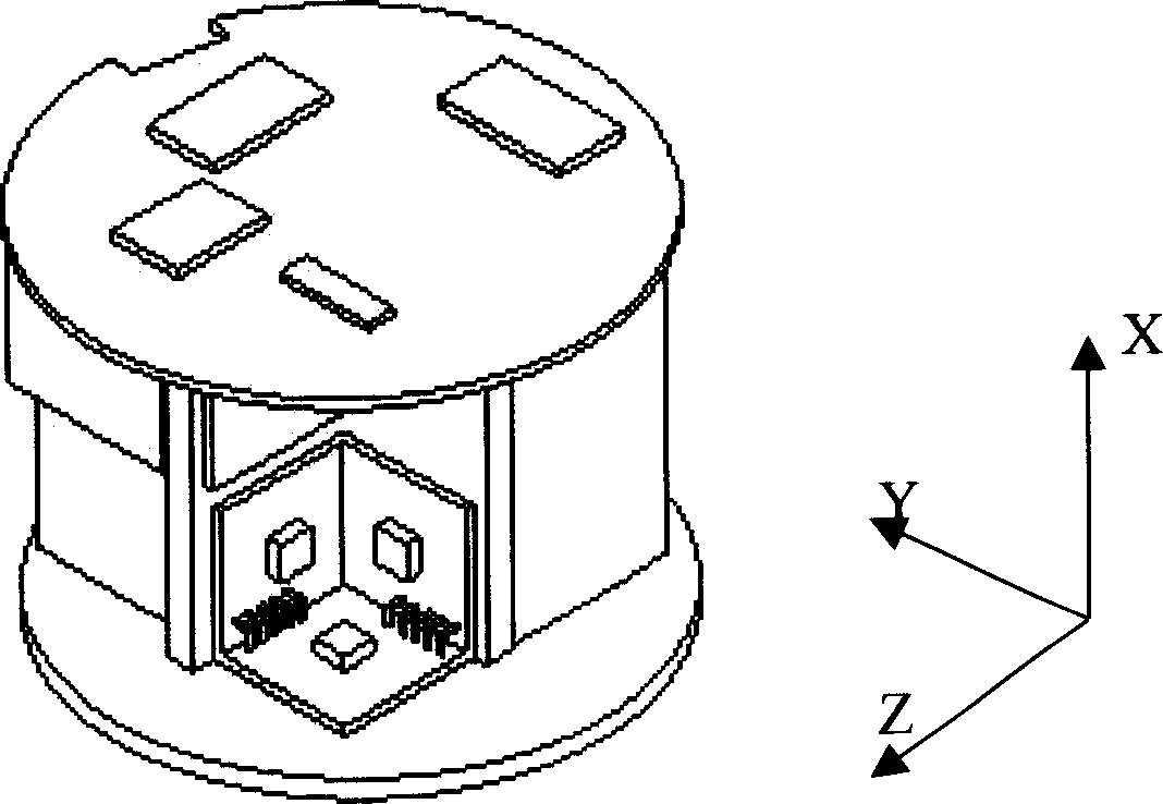 Connected inertia measuring device of open-loop fibre-optical