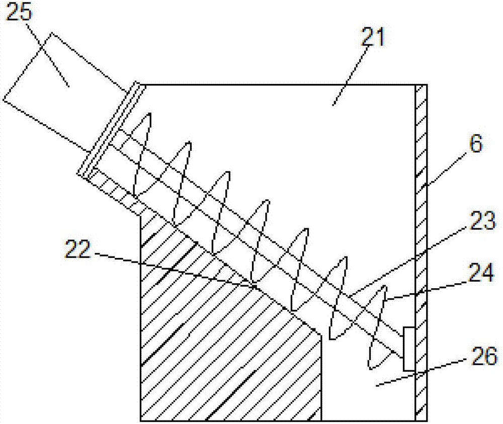 Efficient ore crushing device having forced feeding function