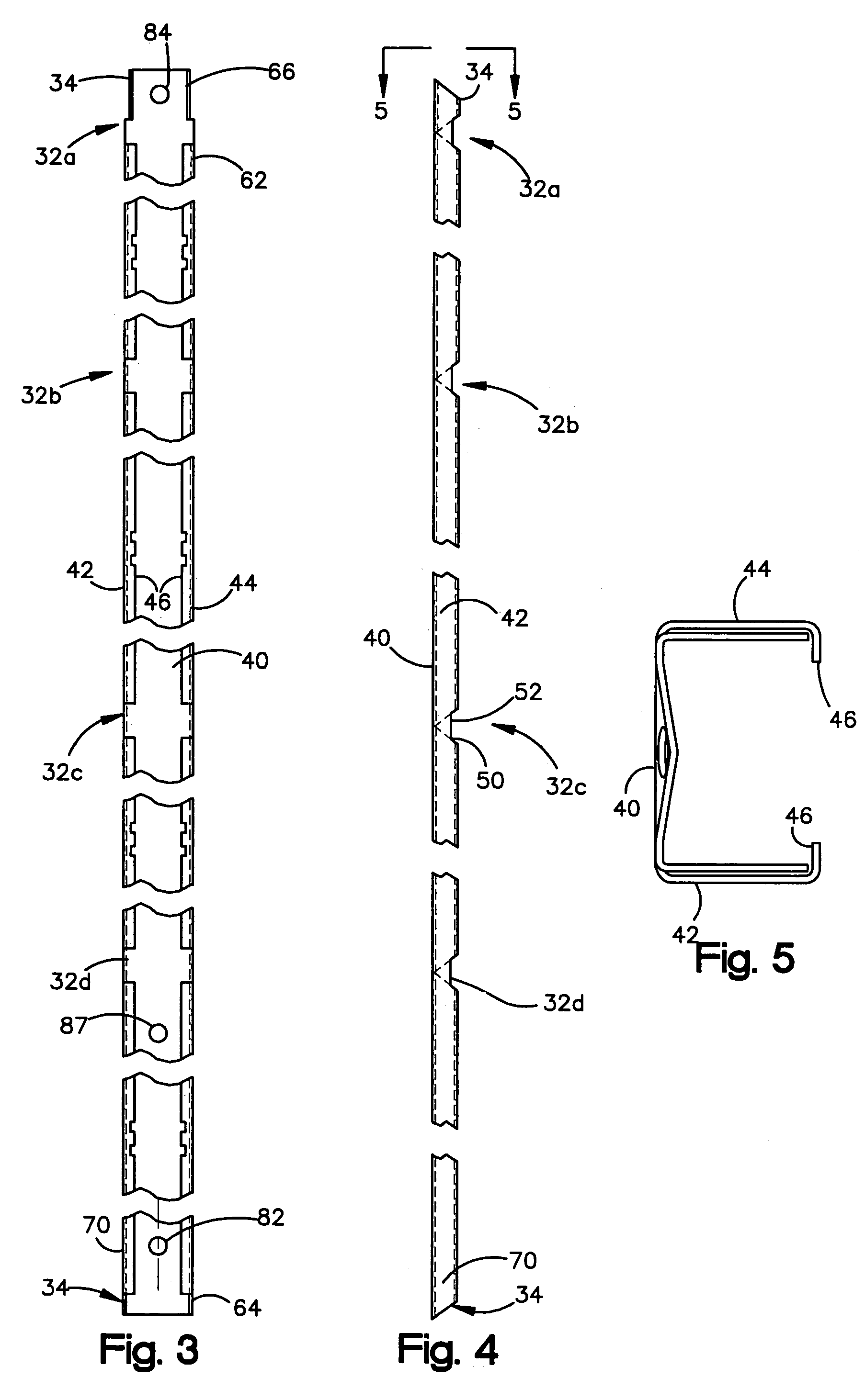 Window component system including pusher for scrap removal