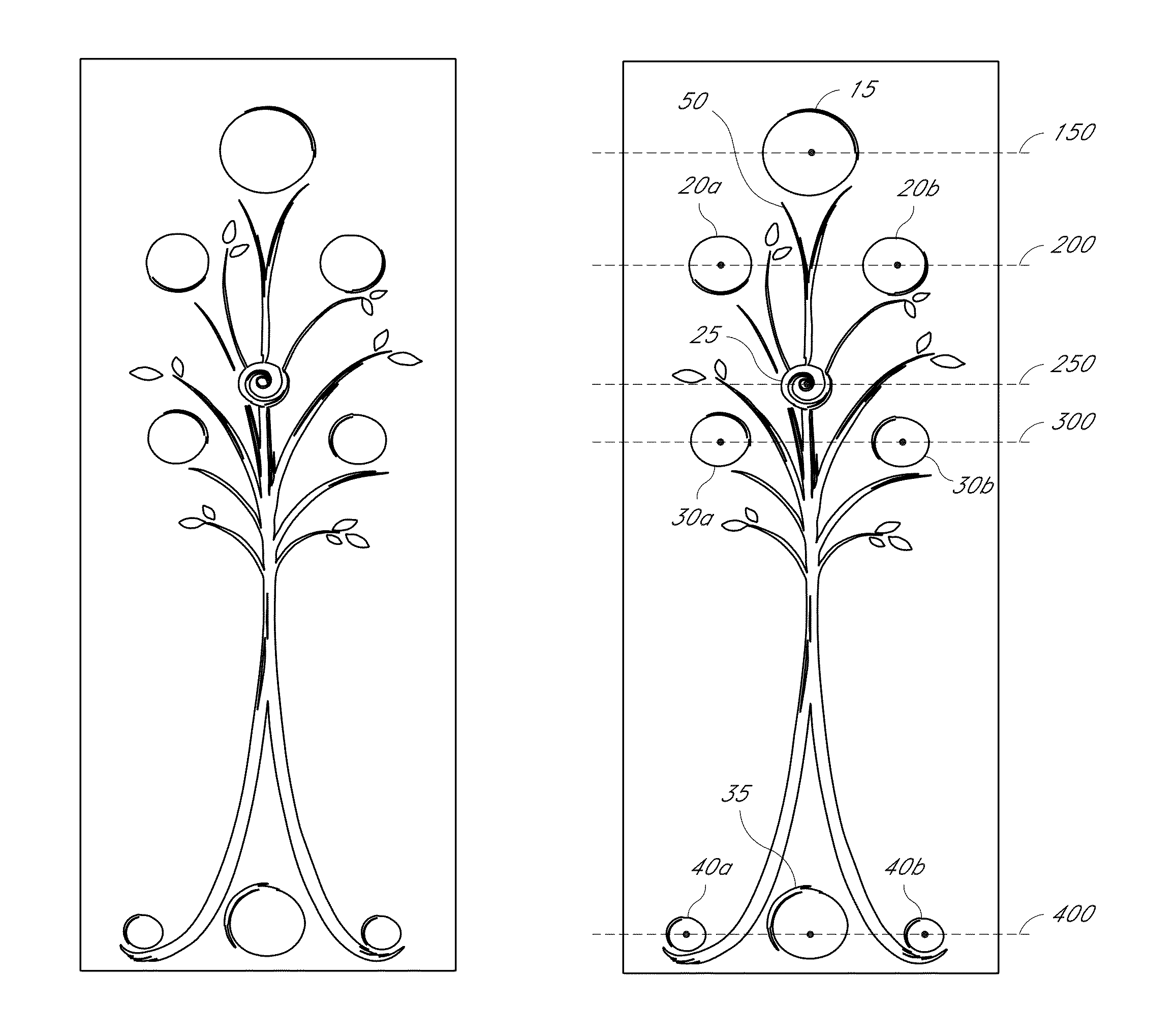 Exercise mat with visual markers for alignment