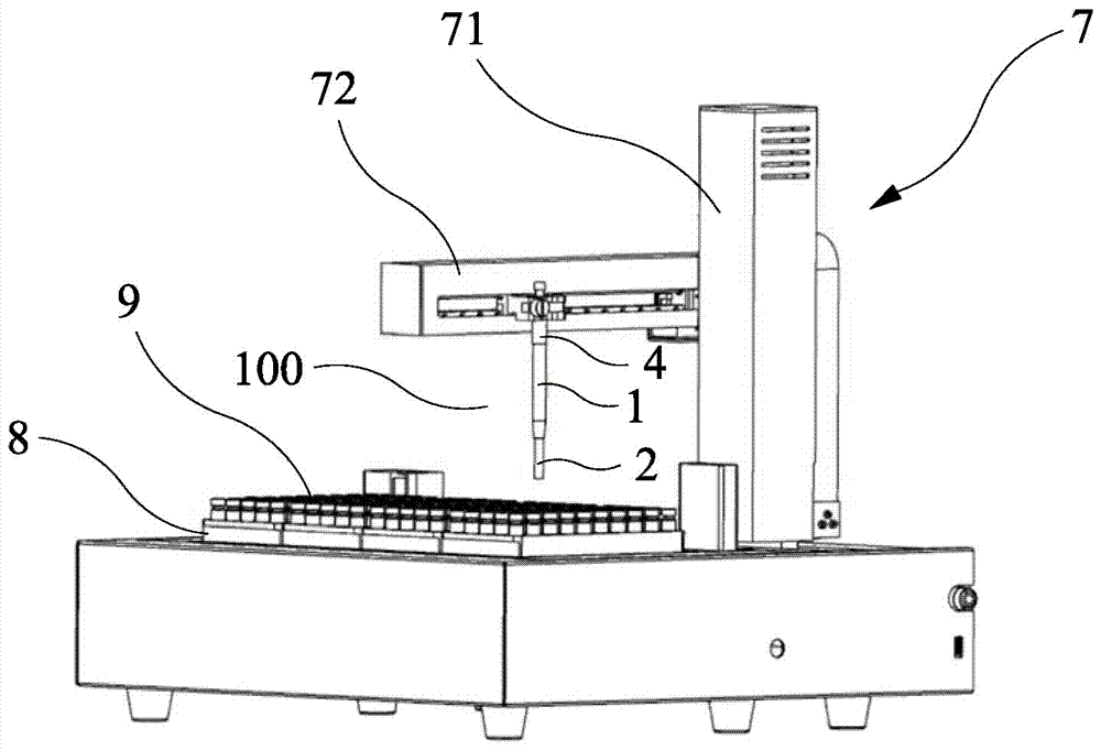 Automatic spring puncture needle sampling structure