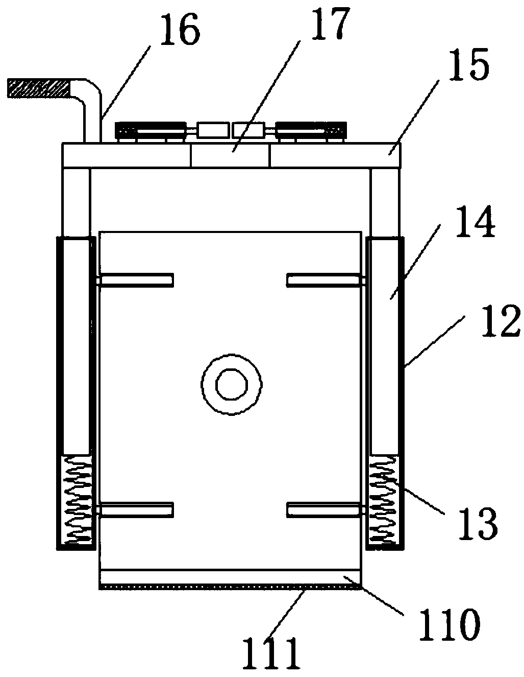 Manual cleaning device for writing brush cleaning