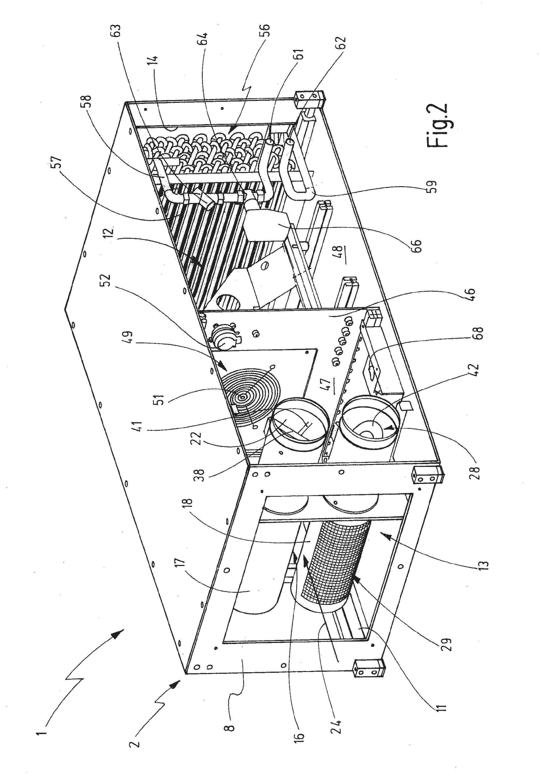Ventilation device for clean room applications