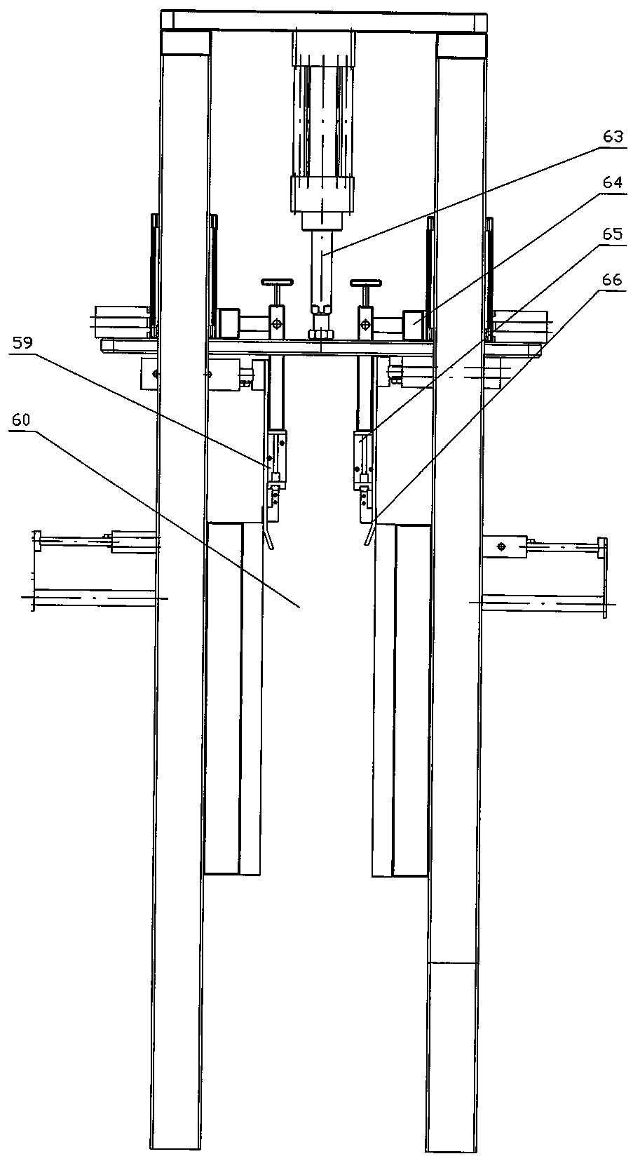 Hand bag rope penetrating mechanism