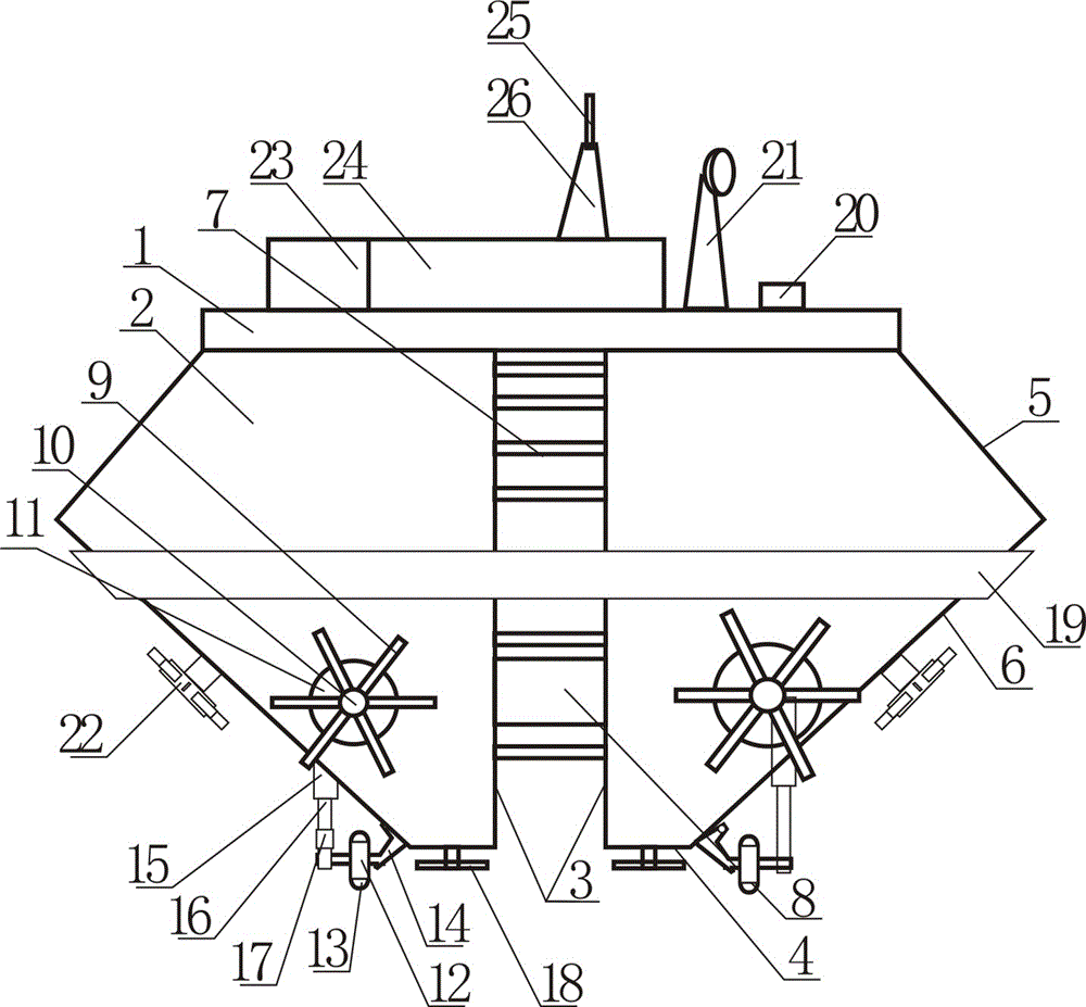 Fishing vessel with lightning rod