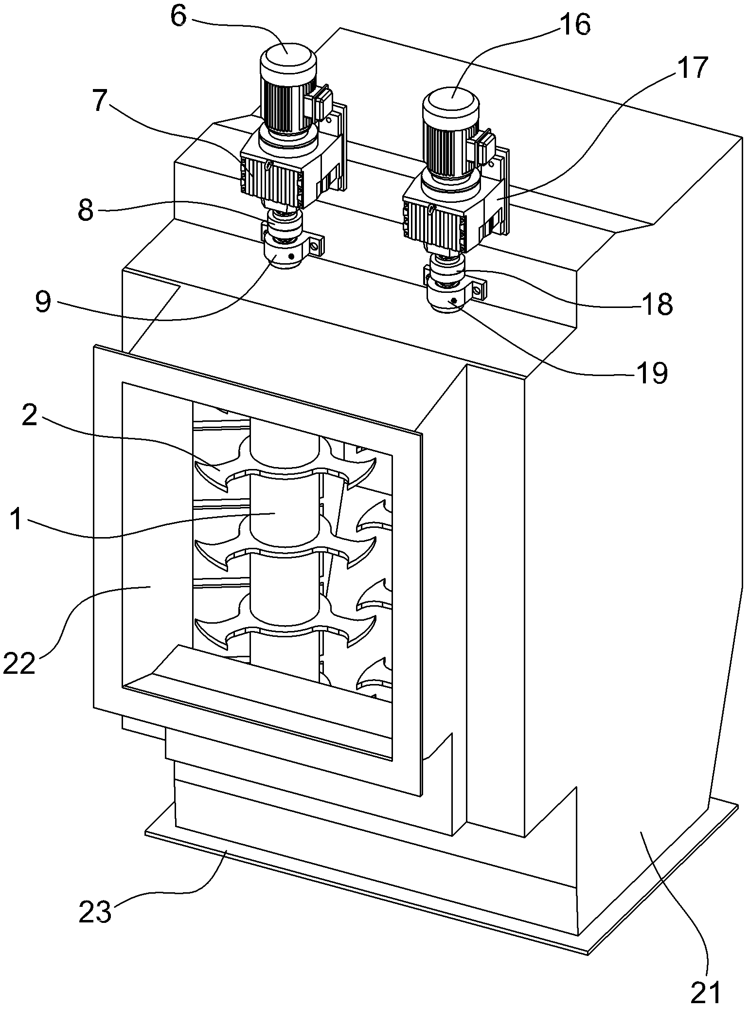 High-speed straw bale breaking feeding machine