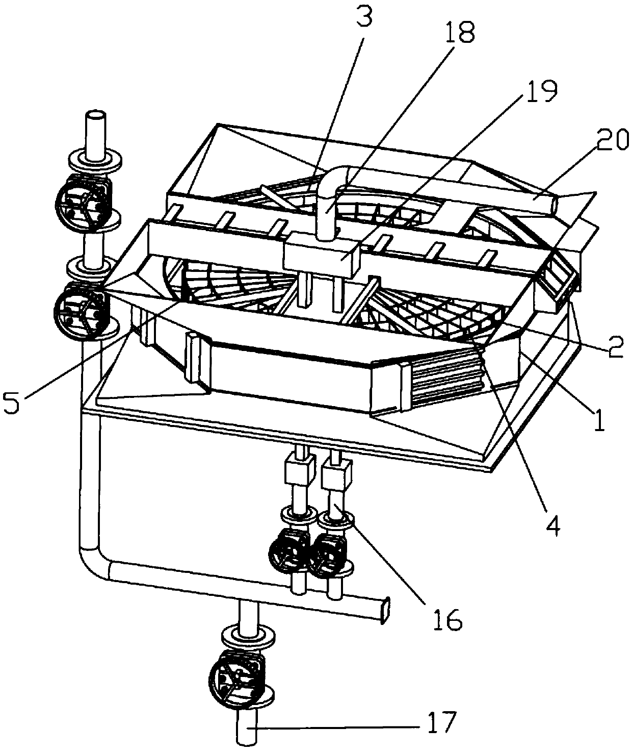 Multi-sector self-cleaning anti-corrosion and anti-blocking rotary air preheater