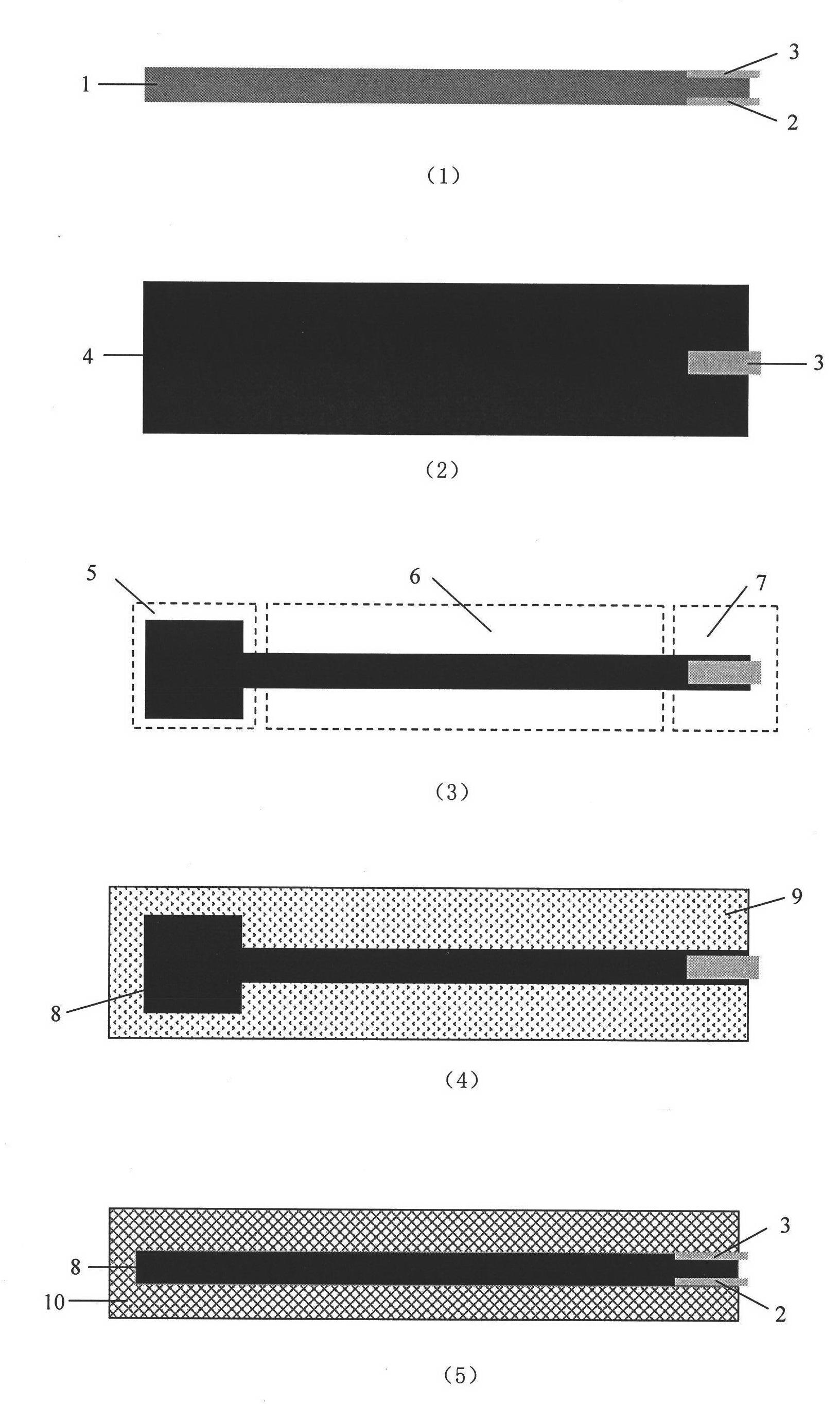 Method for developing flexible pressure sensitive probe with side electrode