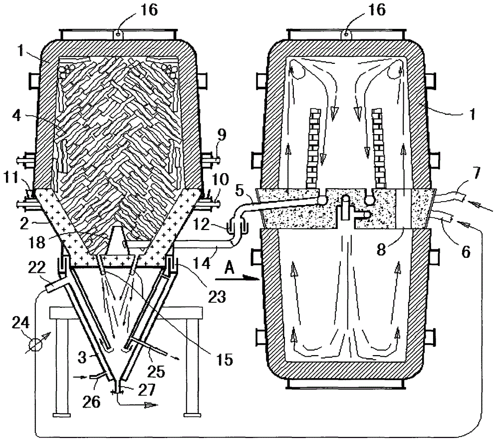 Charcoal-burning tank roasting device