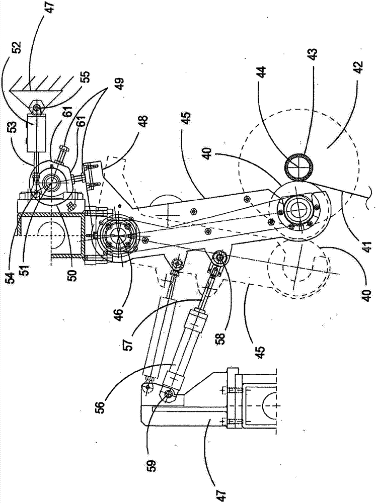 Automatic positioning group in winder for plastic film