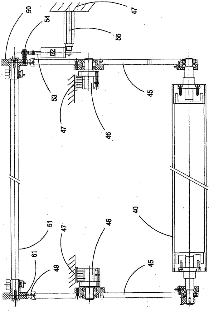 Automatic positioning group in winder for plastic film