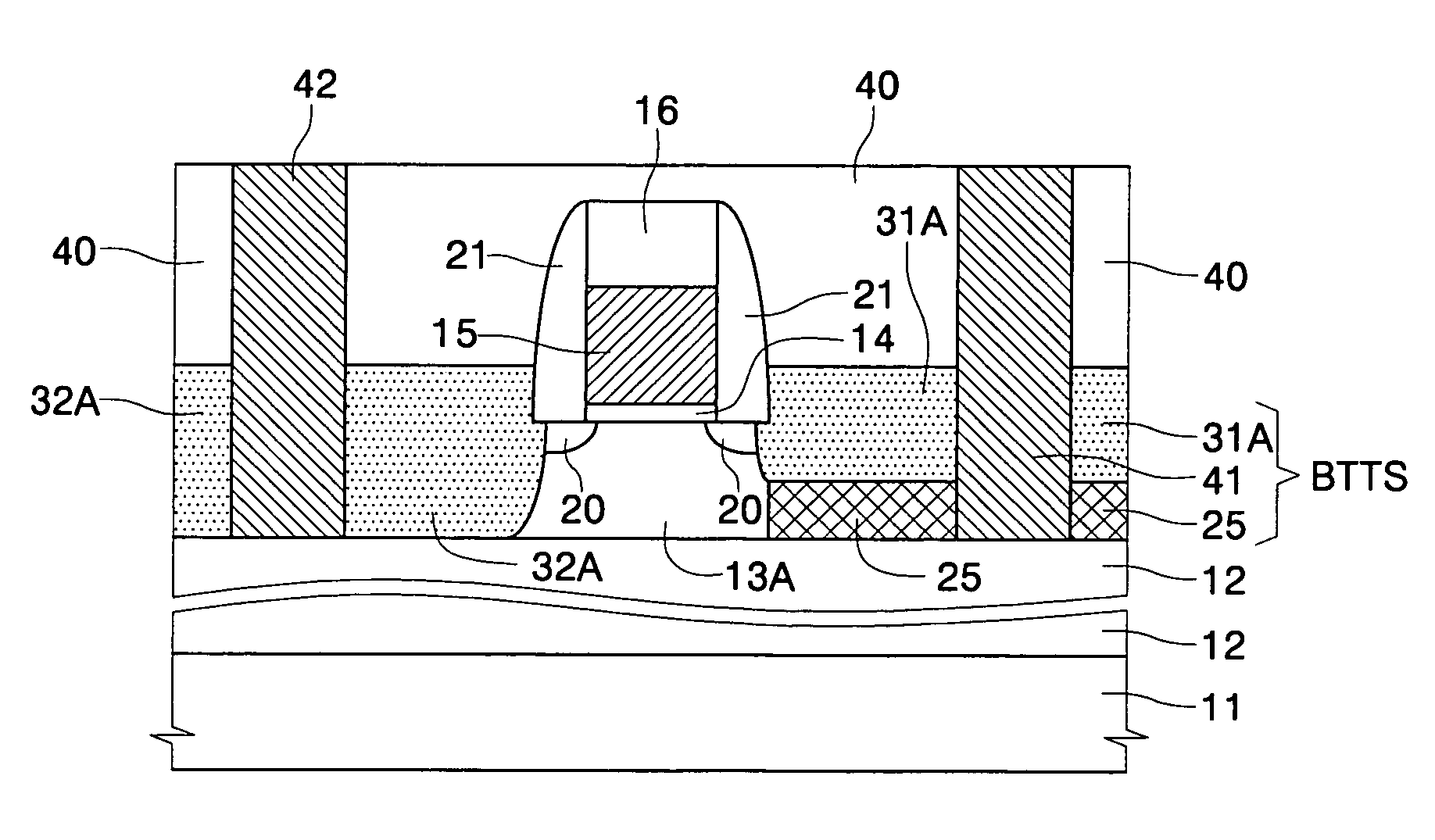 Body-tied-to-source MOSFETs with asymmetrical source and drain regions and methods of fabricating the same