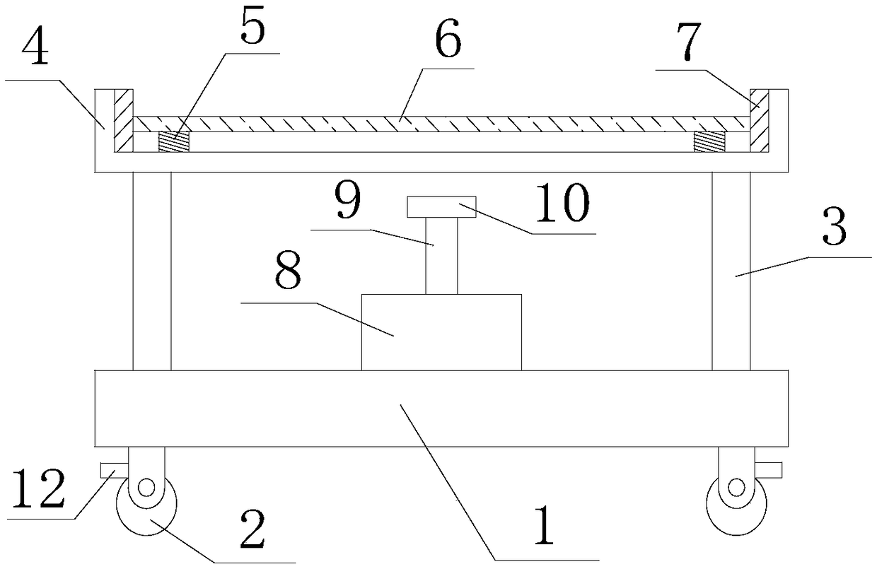 Door sheet carrying device based on anti-collision shock absorption design