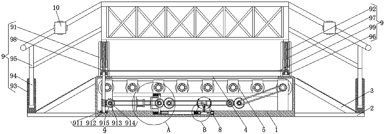 Blind man linear walking device based on efficient training and suitable for walking of various blind people