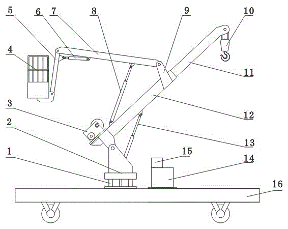 Multifunctional working hanging basket for railway tunnel