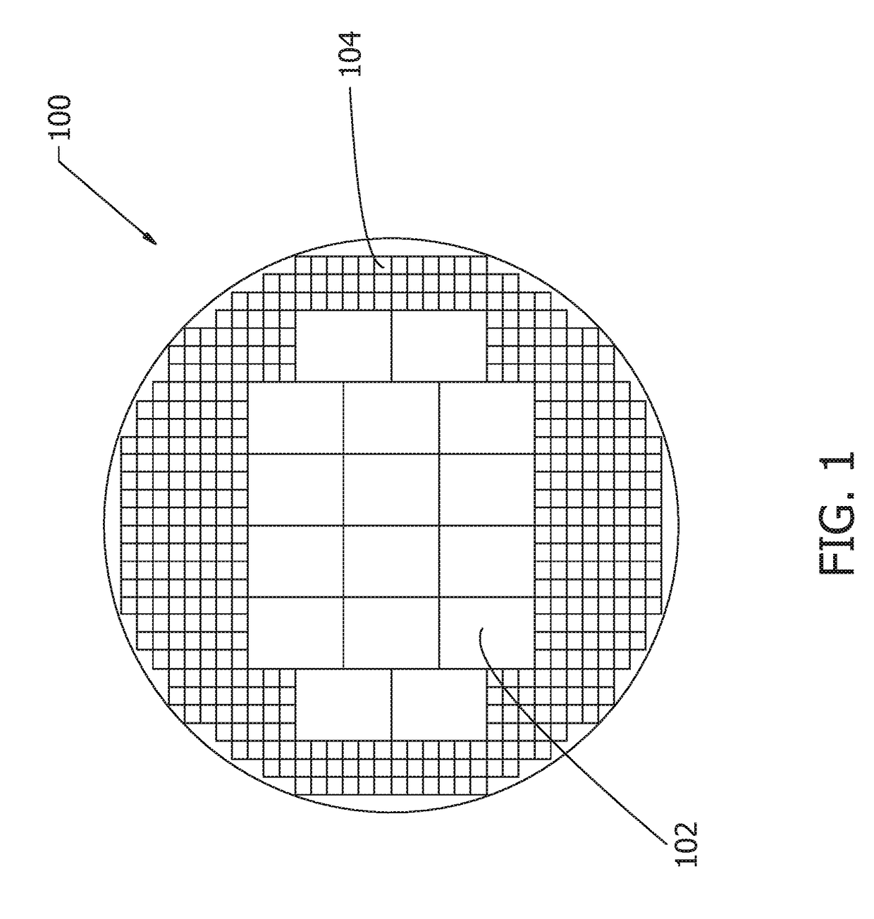 Mixed structure method of layout of different size elements to optimize the area usage on a wafer