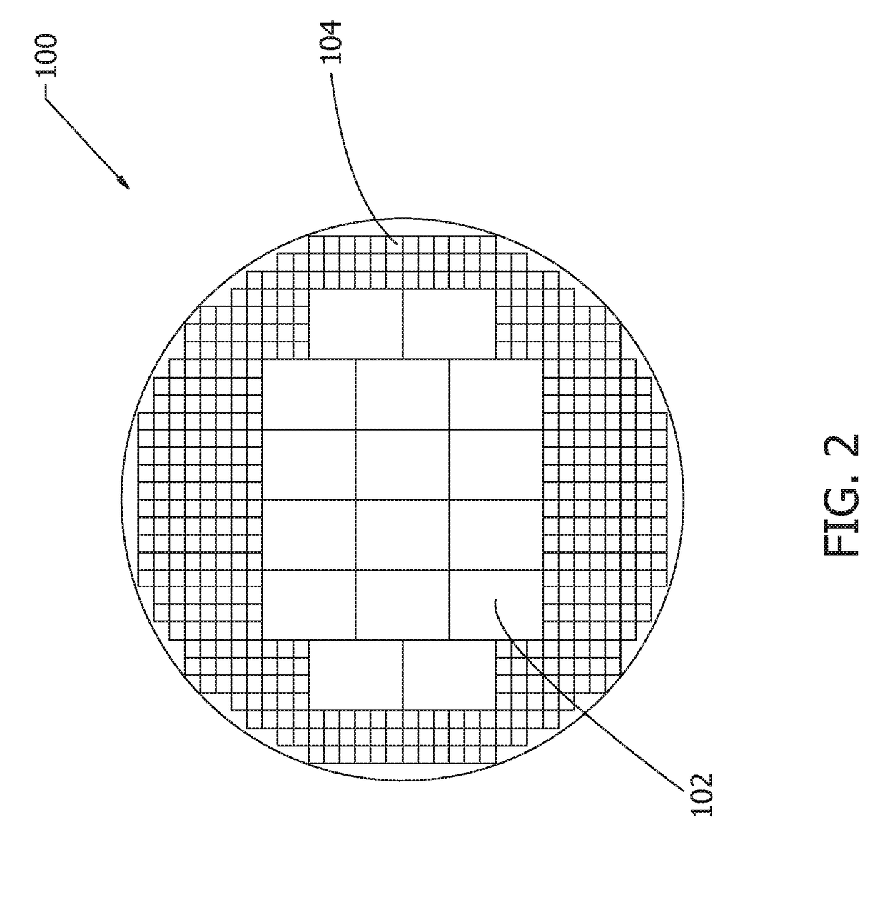 Mixed structure method of layout of different size elements to optimize the area usage on a wafer