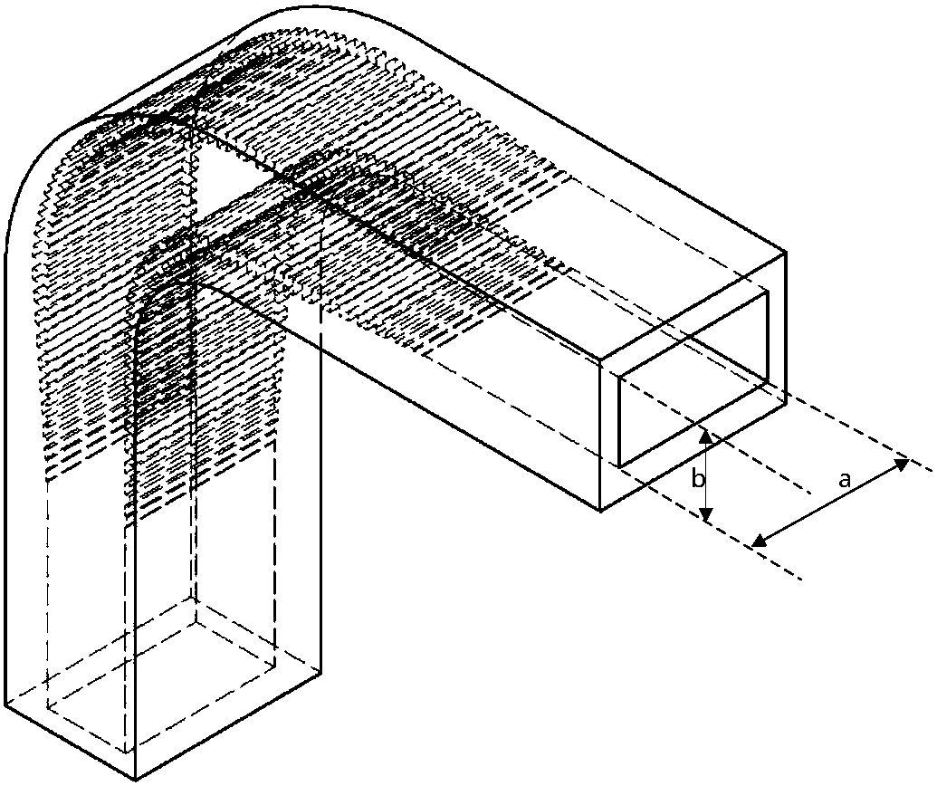 Curved waveguide mode converter based on surface plosmon polaritons and implementation method thereof