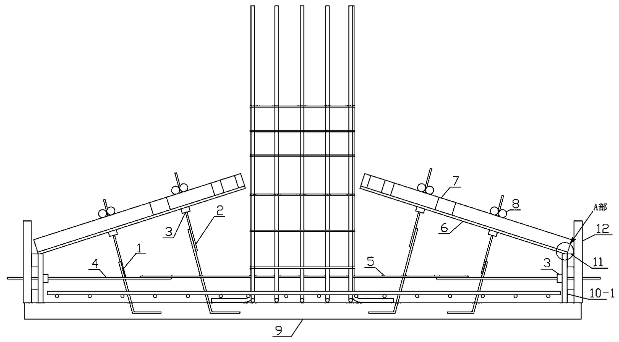 Independent foundation closed type formwork structure and process