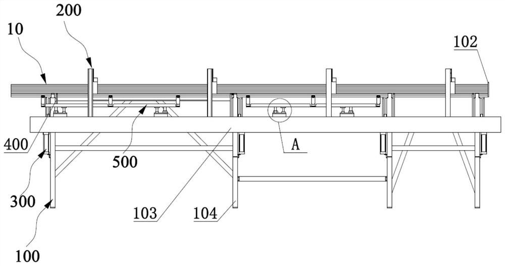 Feeding device for steel pipes