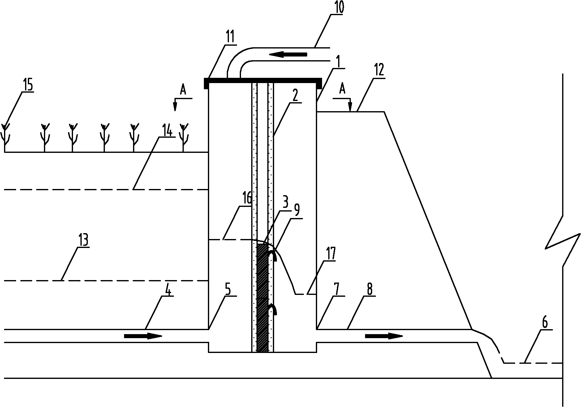 Water level controller for farmland drainage tube