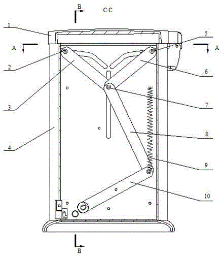 A kind of convenient bagged trash can and its use method