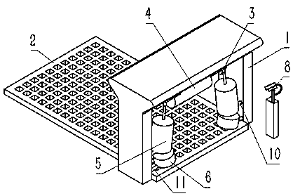 Gantry type unattended automatic vehicle washing device