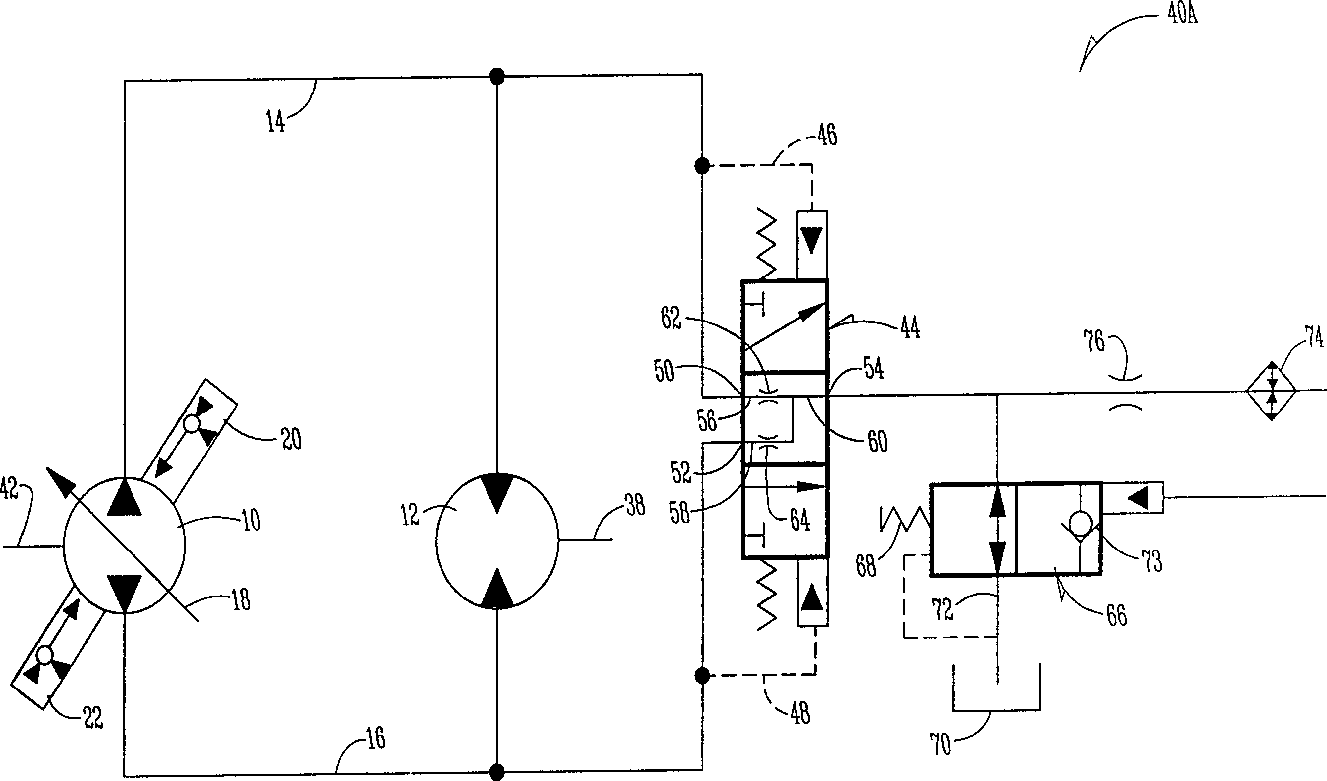 Static water pressure loop pressure regulation valve with reduced input torsion required by static water pressure element