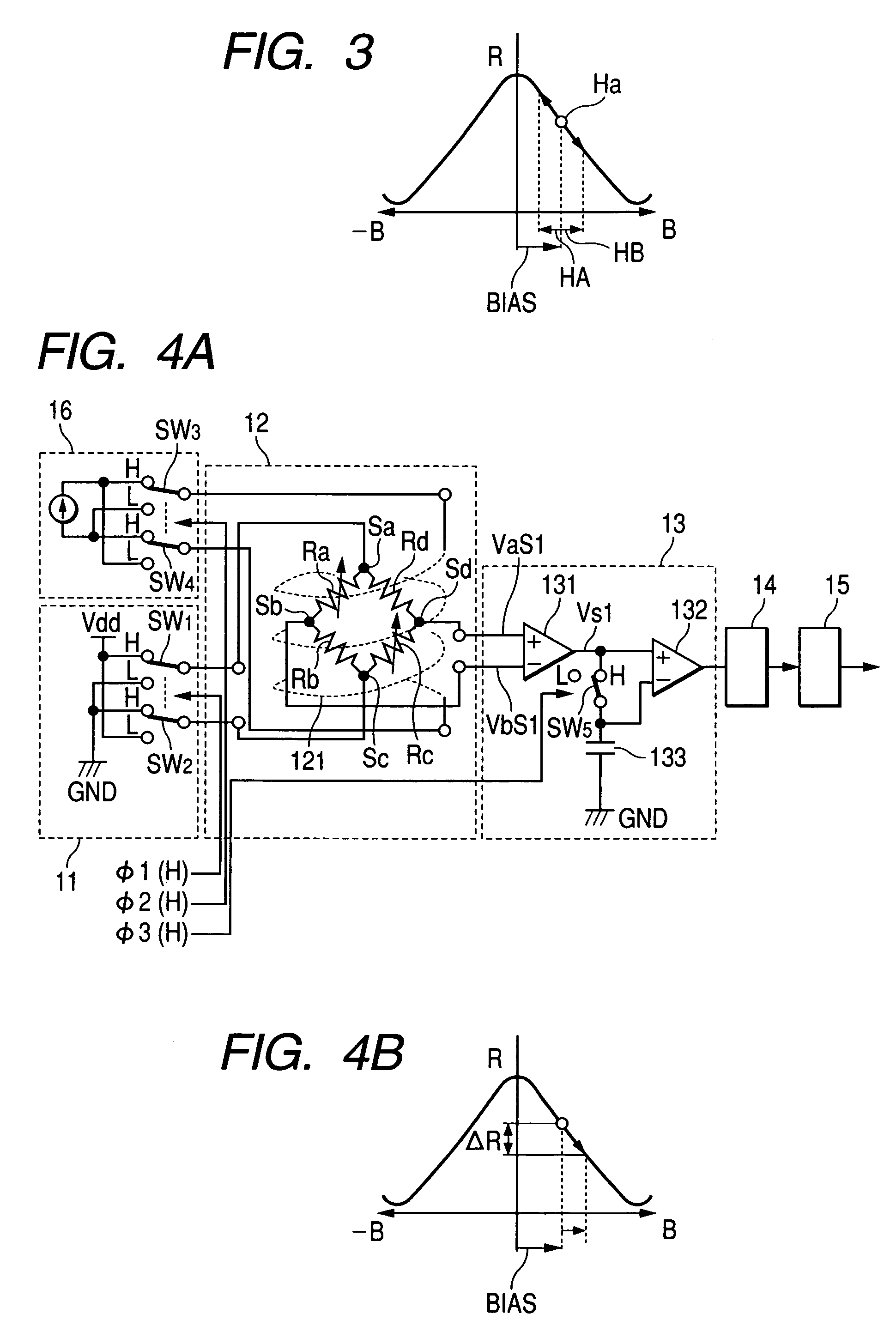 Magnetism detecting device for canceling offset voltage