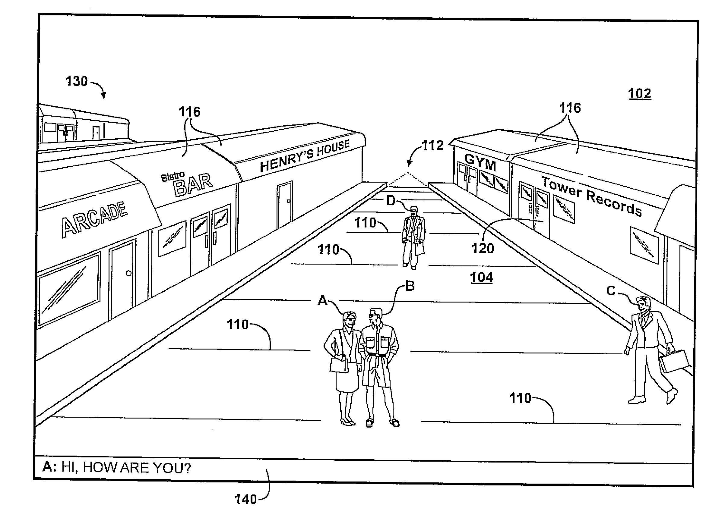 Virtual world internet web site using common and user-specific metrics