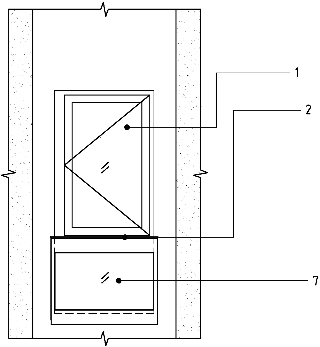 Sand-proof window for sand and dust weather area