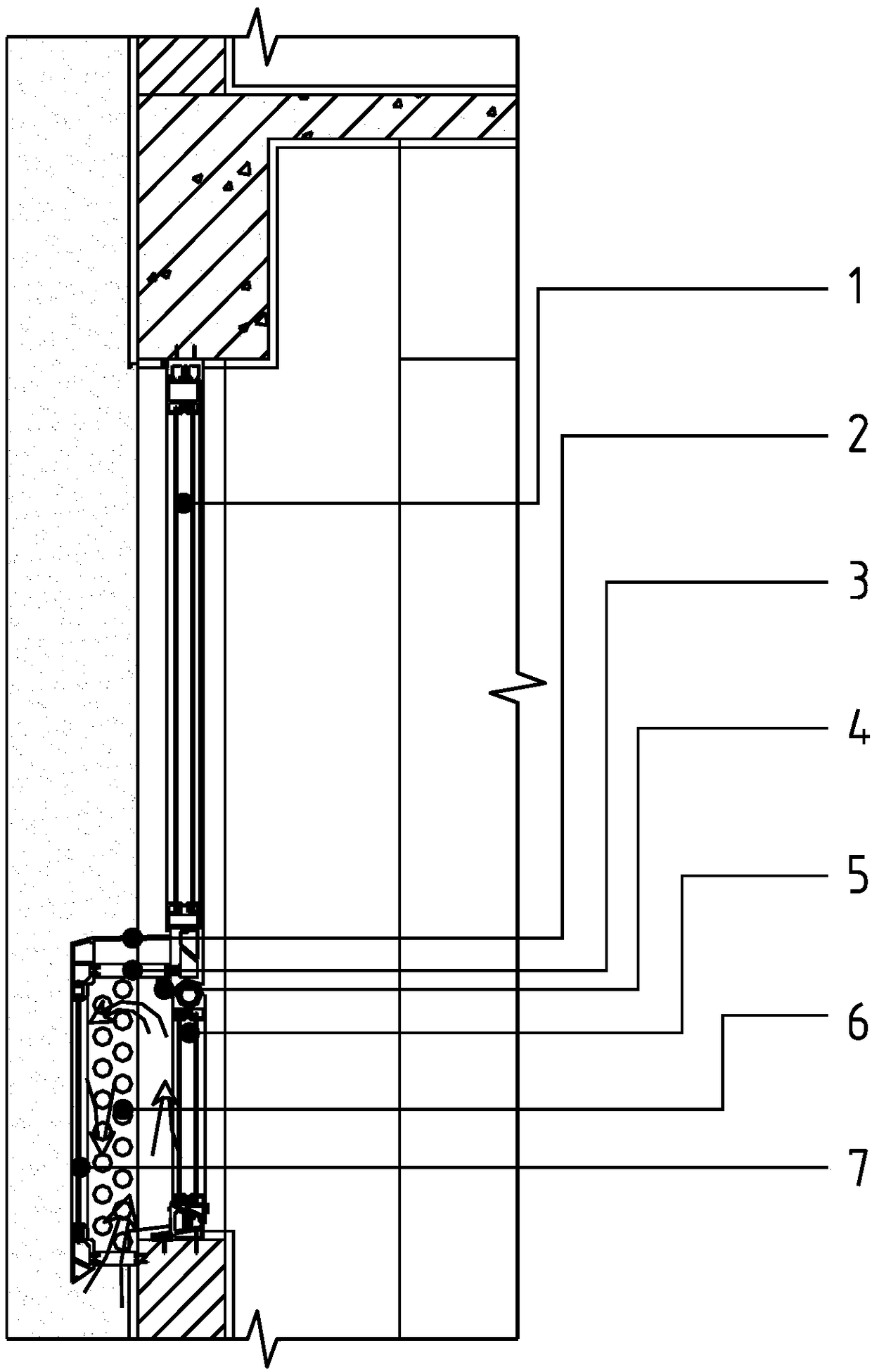 Sand-proof window for sand and dust weather area