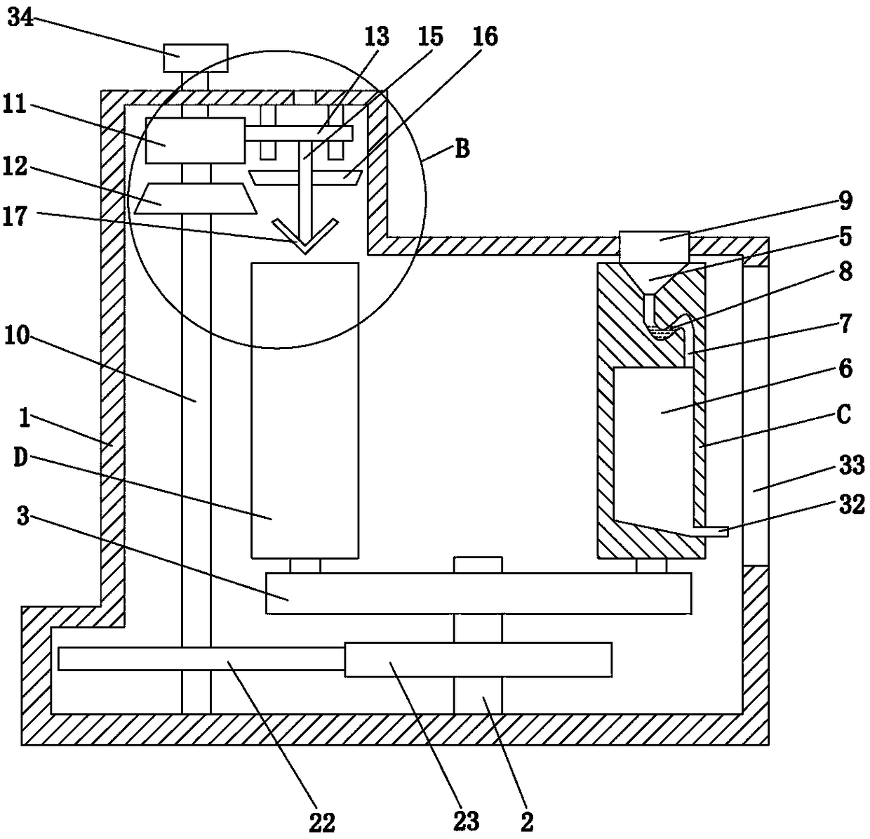 Nursing device for vomiting symptoms of digestive tract tumor patients